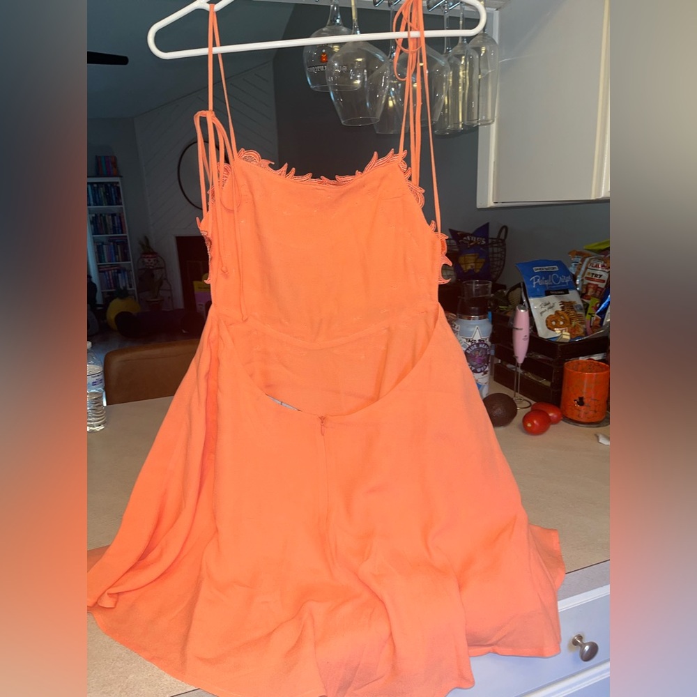 FOR LOVE AND LEMONS FLOWER SCALLOPED OPEN BACK DRESS. - Picture 3 of 8